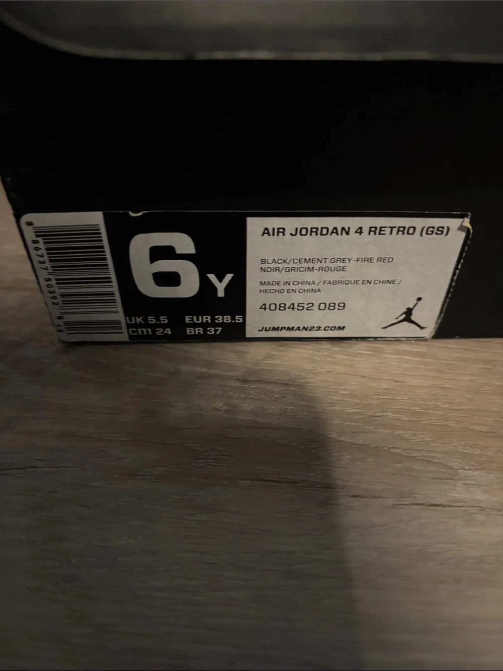 Jordan Kids Black with Red Accent Retro Sneakers